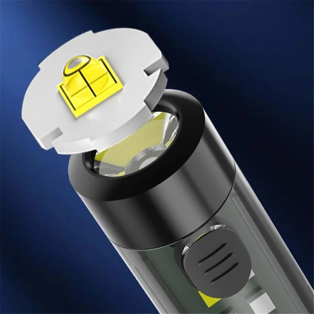 MNS2 Mini Flashlight Multi Light Modes Outdoor Camping Hiking Torch with Keychain - 5
