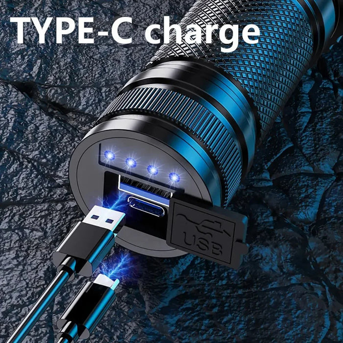 A56 Zoomable Flashlights Waterproof Handheld Rechargeable LED Tactical Flash Light - 2