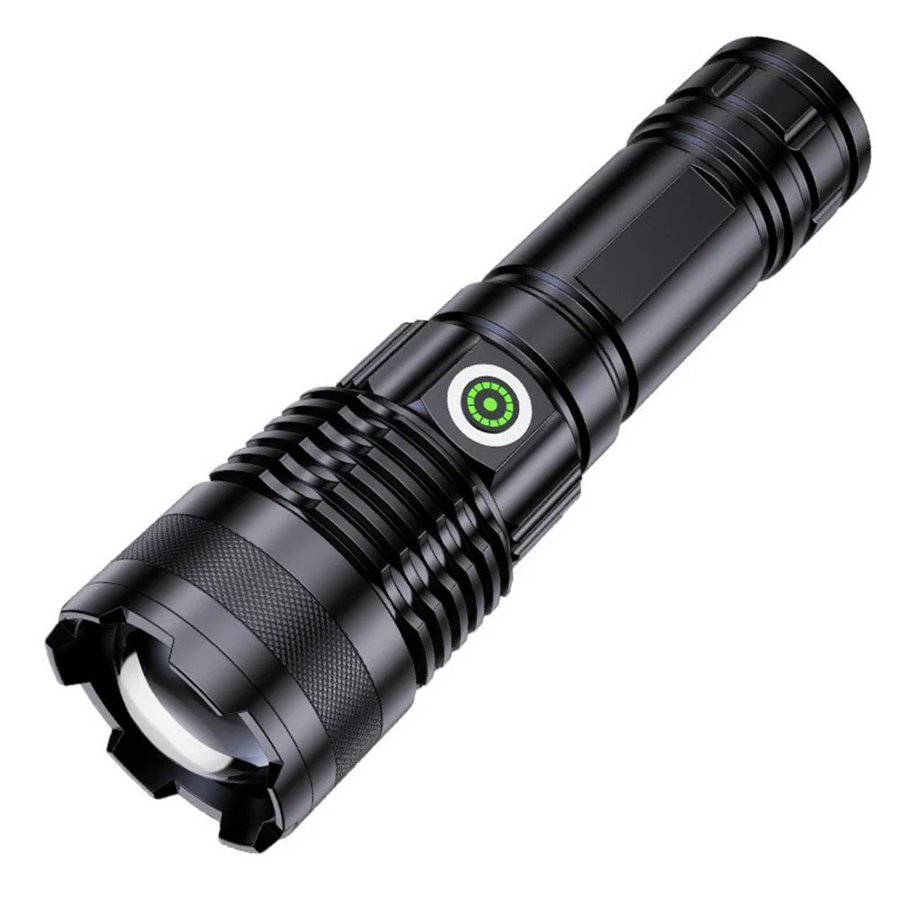 A55 Telescopic Zoom Flashlights USB-C Rechargeable LED Tactical Torch with White Laser Light - 1