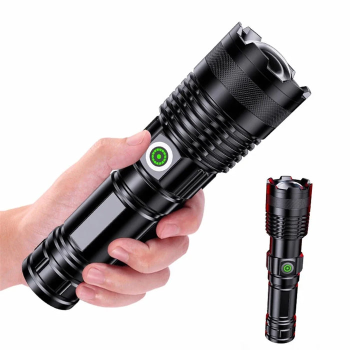 A55 Telescopic Zoom Flashlights USB-C Rechargeable LED Tactical Torch with White Laser Light - 2