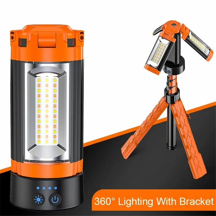 XQZ10 Rechargeable Work Light Water Resistant Camping Lamp with Folding Stand - 2