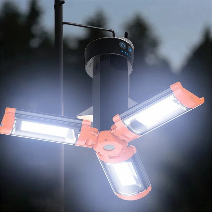 XQZ10 Rechargeable Work Light Water Resistant Camping Lamp with Folding Stand - 3