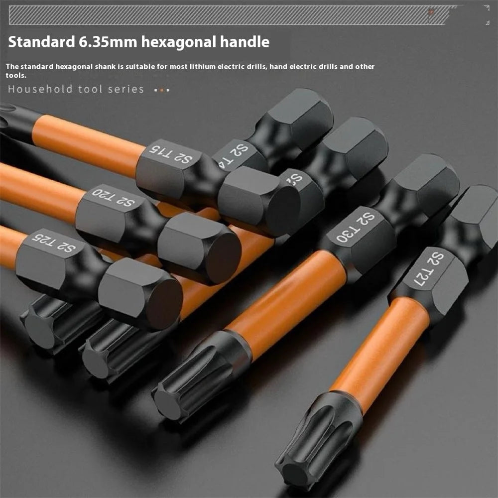 20Pcs Metric and Imperial S2 Alloy Steel Magnetic Hex Screwdriver Bits Set, Length: 50mm - 7
