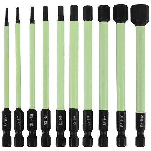 10Pcs Drill Screwdriver Bits Set S2 Alloy Steel 1 / 4 Inch Hex Shank Magnetic Bits Kit - 1