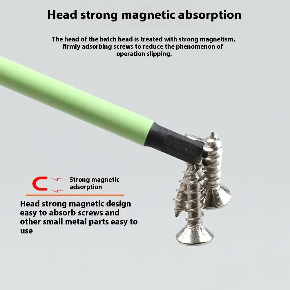 10Pcs S2 Alloy Steel Hex Shank Screwdriver Bits with Screwdriver Handle and Bits Holder Slot - 6