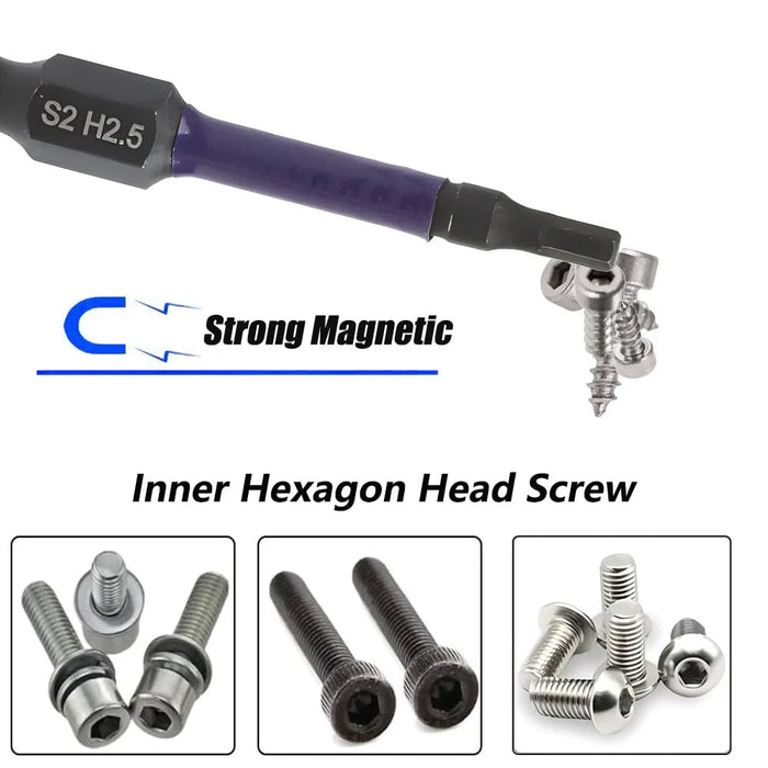 11Pcs / Set 50mm Hex Shank S2 Alloy Steel Screwdriver Bits with Magnetic Bit Holder - 3