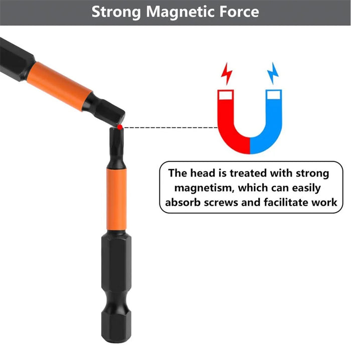 10PCS Hex Screwdriver Bit Set 50mm H2 TS2 Steel Magnetic Drill Bit for Screwdrivers Electric Drill - 3