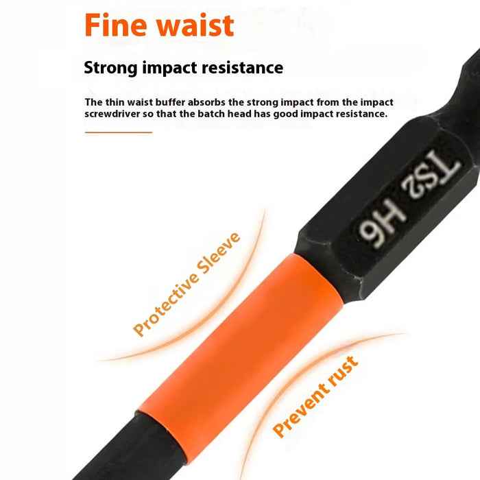 10PCS Hex Screwdriver Bit Set 100mm H6 TS2 Steel Magnetic Drill Bit for Electric Drill Screwdrivers - 5
