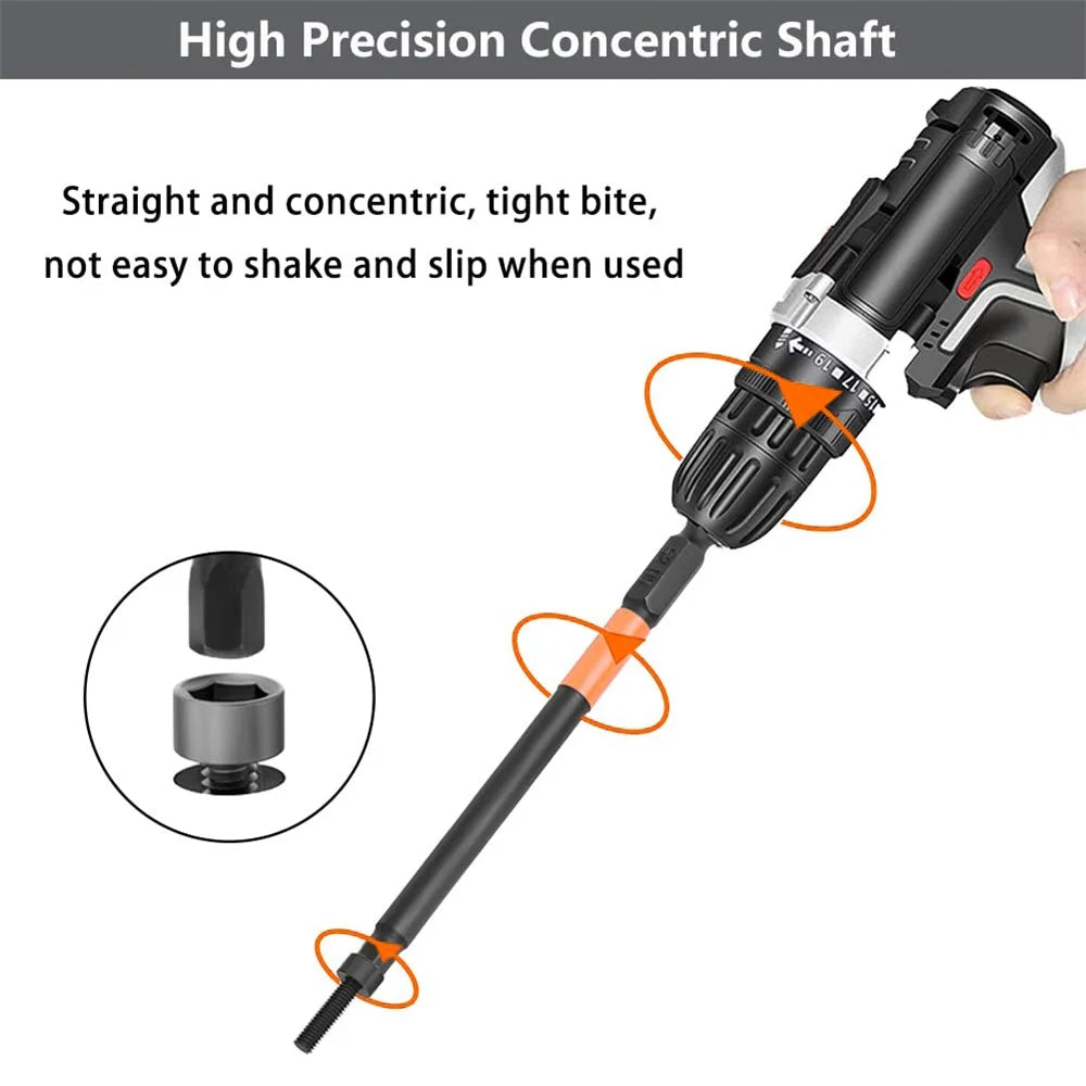 6PCS 100mm Hex Shank Screw Driver Bit Set H2, H2.5 H3 H4 H5 H6 TS2 Steel Magnetic Screwdriver Bits - 4