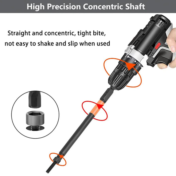 10Pcs / Set 100mm H2.5 Anti-Rust S2 Alloy Steel Magnetic Hex Shank Screwdriver Bits - 2