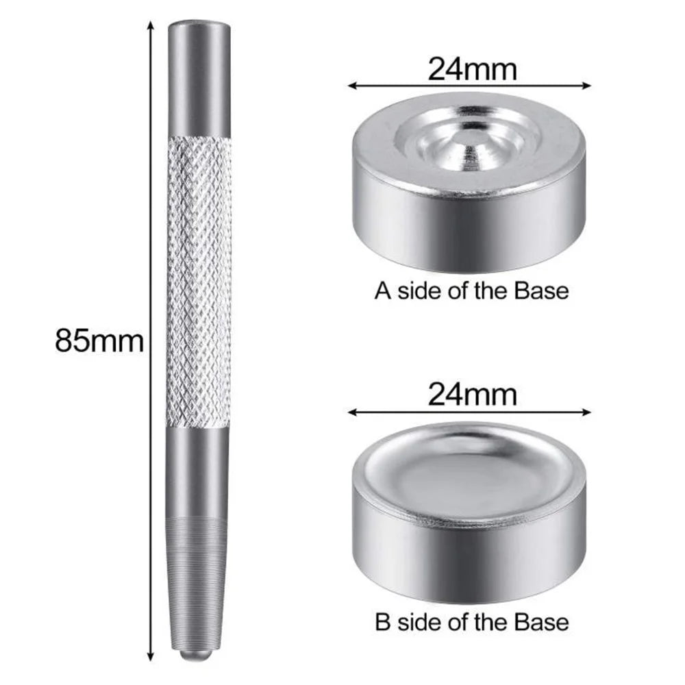 202Pcs DIY Metal Snap Fasteners 15mm Stainless Steel Press Studs for Leather / Canvas / Boat Covers / Upholstery - 4