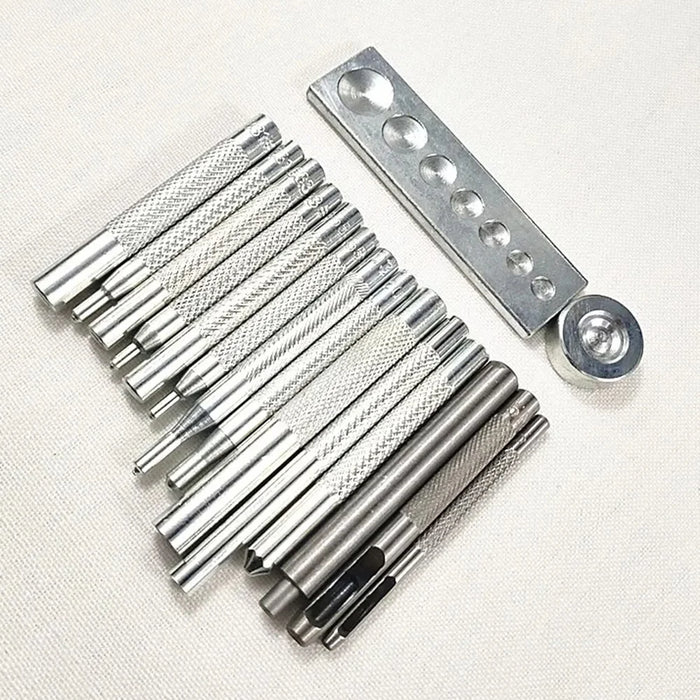 16Pcs / Set DIY Leather Craft Snap Fastener Rivet Metal Installation Tools for Sewing / Punching / Fixing - 3