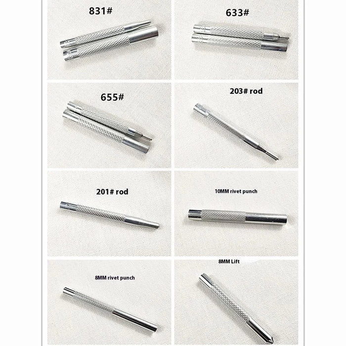 16Pcs / Set DIY Leather Craft Snap Fastener Rivet Metal Installation Tools for Sewing / Punching / Fixing - 4