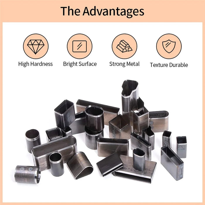 55Pcs Leather Punch Mold Set Alloy Steel DIY Hollow Hole Cutter Tool Kit - 6
