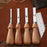 4Pcs / Set 4 / 6 / 8 / 10mm Leather Edge Beveler Skiving Tool Leather Thinning Sander DIY Leathercraft Edge Trimmer - 7