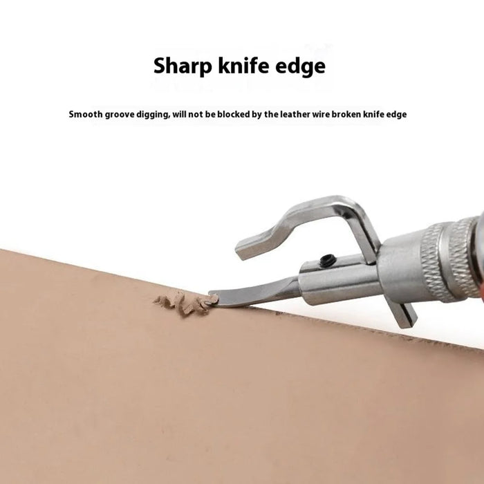 Leather Craft 7 in 1 Steel Groover Edge Beveler Creaser Leatherworking Hand Tool - 7
