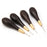 4Pcs DIY Leather Craft Tools Set Sandalwood Handle Rhombic Awl Precision Leather Punches - 1