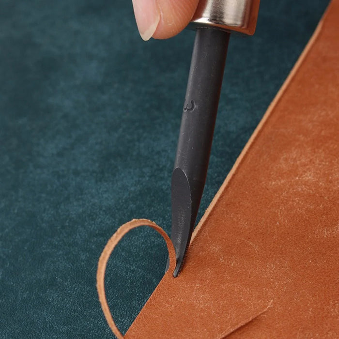 4Pcs Leather Edge Beveler Set High Carbon Steel DIY Vegetable Tanned Leather Skiving Tool - 5
