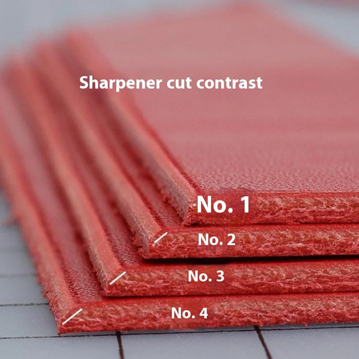 4Pcs Leather Edge Beveler Set High Carbon Steel DIY Vegetable Tanned Leather Skiving Tool - 7