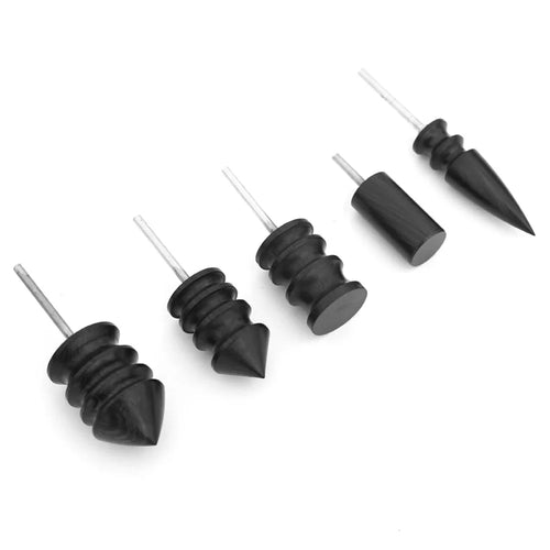5Pcs Sandalwood Burnishing Rod Set Leather Edge Polishing Tool for Electric Grinder DIY Leathercraft - 1