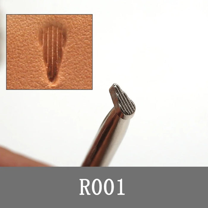 15Pcs / Set DIY Leather Stamping Tools Stainless Steel Leather Craft Carving Embossing Tool Kit - 4