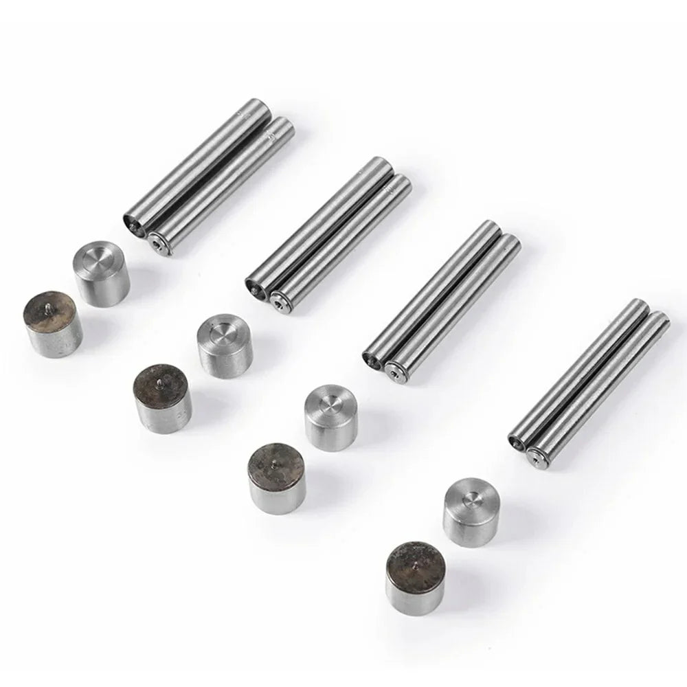 4Pcs Hand Press Snap Button Installation Tool Set for 8mm / 10mm / 12mm / 15mm Snaps - 1
