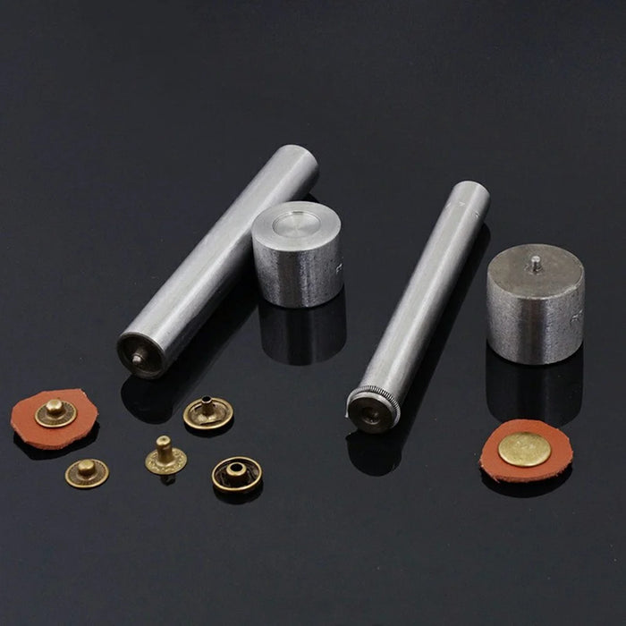 4Pcs Hand Press Snap Button Installation Tool Set for 8mm / 10mm / 12mm / 15mm Snaps - 4