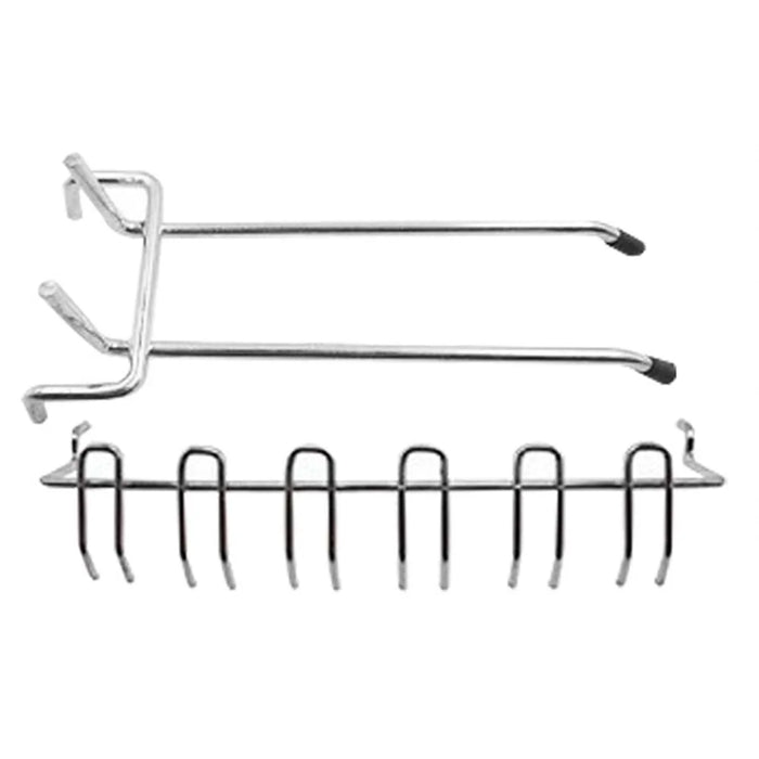 4 Storage Boxes with 80 Pegboard Hooks Multipurpose Wall Mount Organizer Tool Hanger Kit - 7