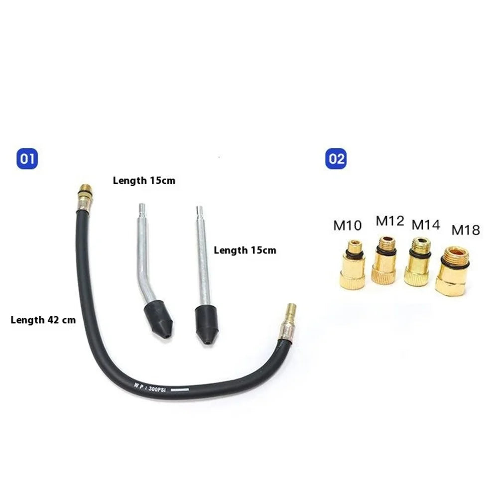 Car Motorcycle Engine Cylinder Compression Tester Gauge Kit Professional Diagnostic Tool - 7