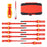 13Pcs Phillips Flathead Insulated Screwdriver Set High Voltage Electrician Tool Kit with Storage Case - 1
