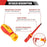 13Pcs Phillips Flathead Insulated Screwdriver Set High Voltage Electrician Tool Kit with Storage Case - 2