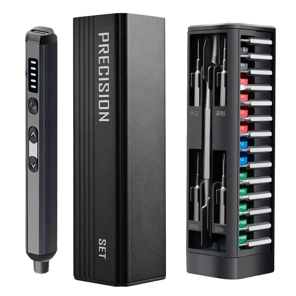 52 in 1 Electric Precision Screwdriver Set 5-Gear Adjustable LED Light Magnetic Bits Tool Kit for Electronics Repair - 1