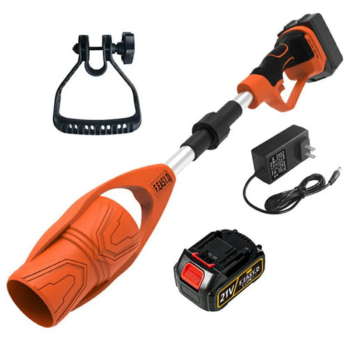 Foldable Cordless Leaf Blower High Power Electric Snow Dust Blower Handheld Fan for Garden / Outdoor Cleaning - Orange - 1