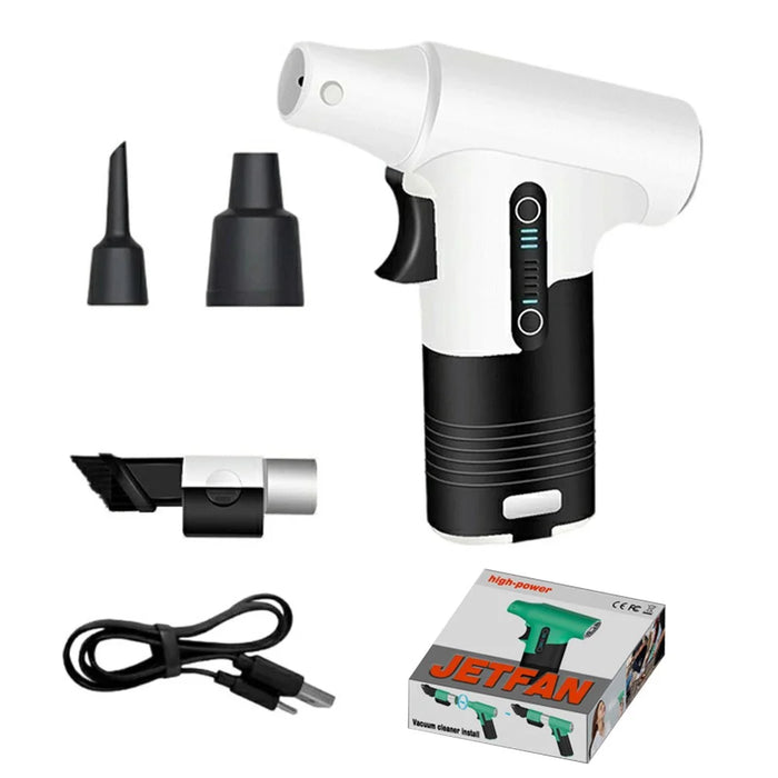 Handheld Turbo Fan Portable High-Speed Blower / Vacuum Cleaner Multi-Function for Car  /  Home  /  Outdoor - Grey - 1