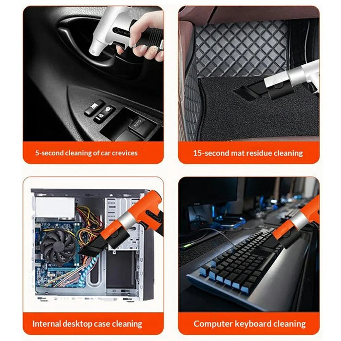 Handheld Turbo Fan Portable High-Speed Blower / Vacuum Cleaner Multi-Function for Car  /  Home  /  Outdoor - Grey - 5