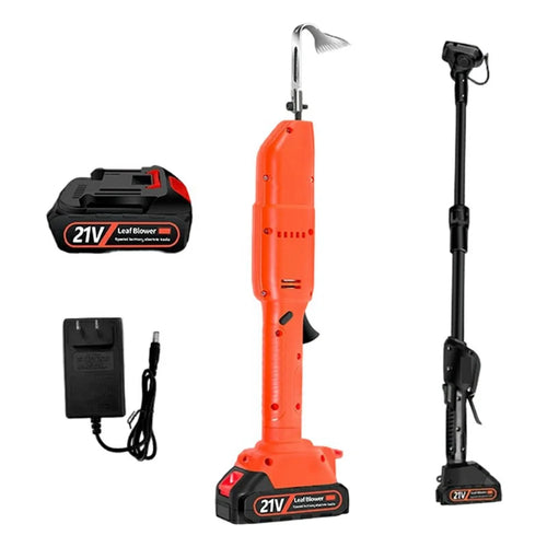 W02 235RPM Lithium-Electric Tiller with 2 Extension Poles Cordless Weeder Handheld Electric Hoe for Home Garden Bonsai, with 2 Batteries - 1