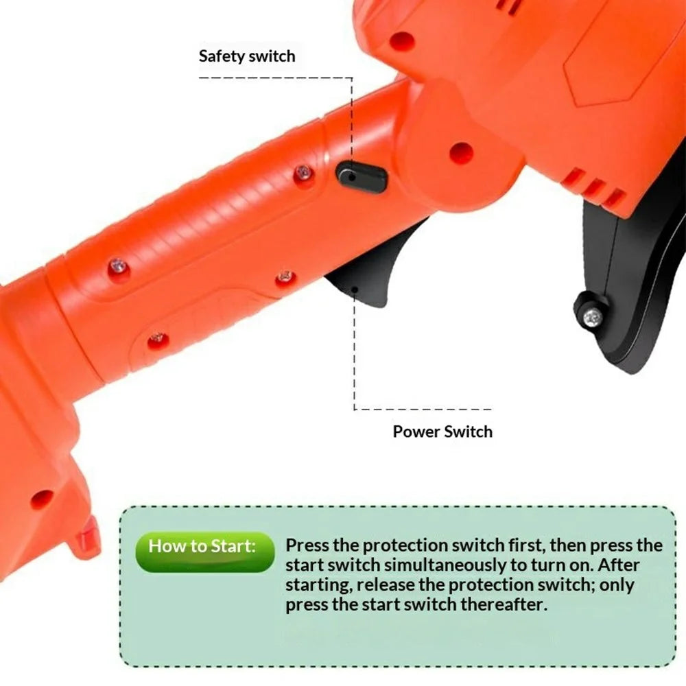 W02 235RPM Lithium-Electric Tiller with 2 Extension Poles Cordless Weeder Handheld Electric Hoe for Home Garden Bonsai, with 2 Batteries - 4