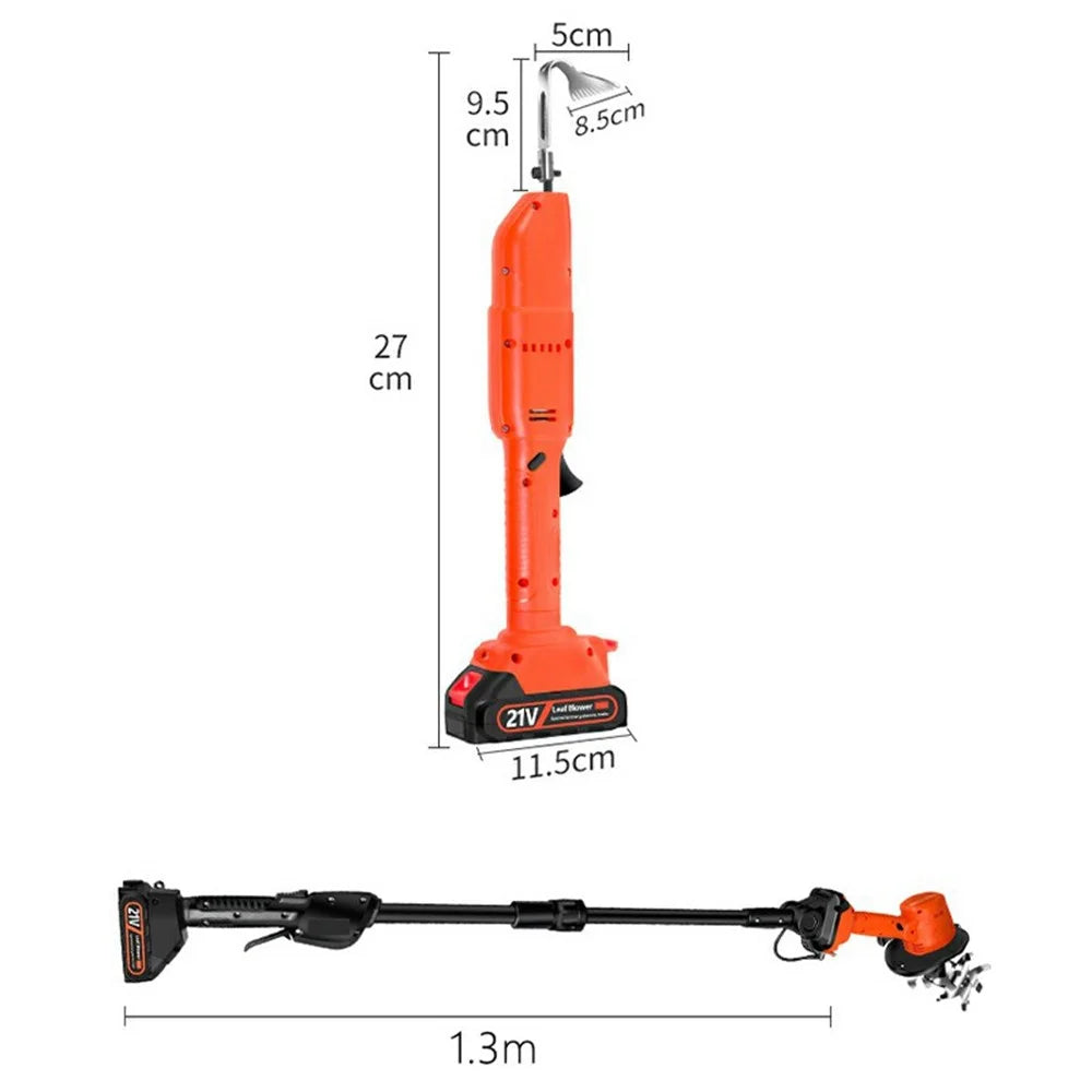W02 235RPM Lithium-Electric Tiller with 2 Extension Poles Cordless Weeder Handheld Electric Hoe for Home Garden Bonsai, with 2 Batteries - 5