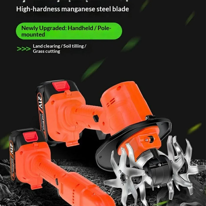 W01 235RPM Cordless Mini Cultivator 10cm Tilling Depth  /  Width Lithium-Electric Tiller Handheld Hoe for Gardening with 2 Batteries - 2