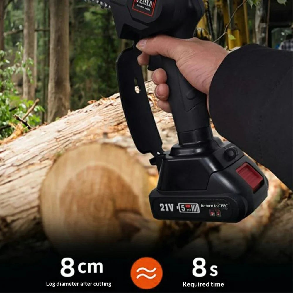 F.EASY.D High Branch Handheld Mini Electric Chainsaw Cordless Lithium-Ion Saw One-Handed with Removable Telescopic Pole for Orchard High Branch Pruning - 5