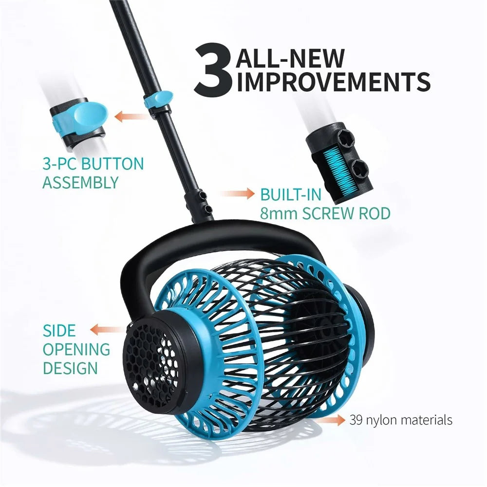 6L Large Capacity Nut Collector Rubber Roller Ergonomic Gathering Tool with Adjustable Aluminum Telescopic Pole for Nuts Soft Toy Balls - 6