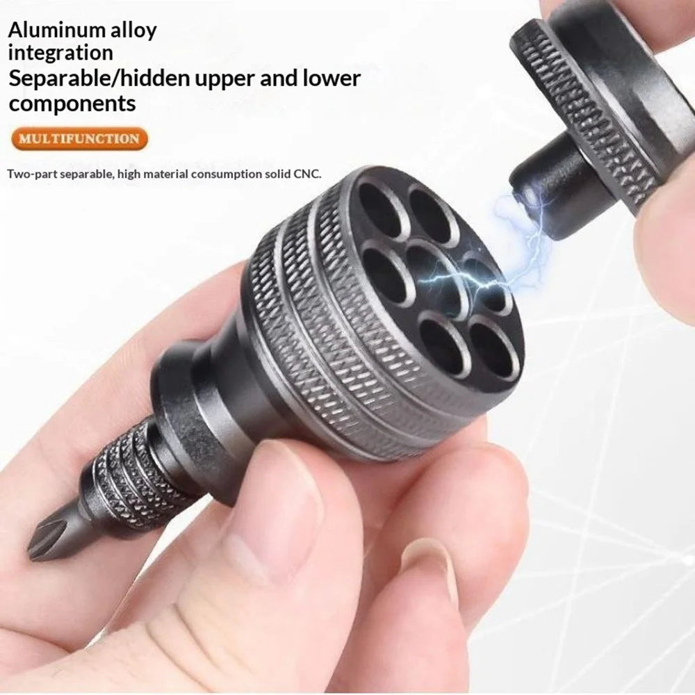 7 in 1 Aluminum Alloy Screwdriver Set Multifunctional Repair Tool Kit with 7 Bits for Home Appliance  /  Electronics  /  Furniture - 3