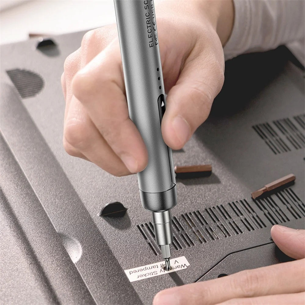 46 in 1 Precision Electric Screwdriver Set Rechargeable Cordless Torque Tool Kit for Mobile Cell computer Repair - Grey - 4