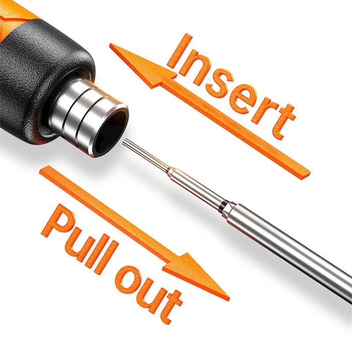 USB Rechargeable Soldering Iron Kit Portable Wireless Digital Display Temperature Control Soldering Iron - Orange - 5