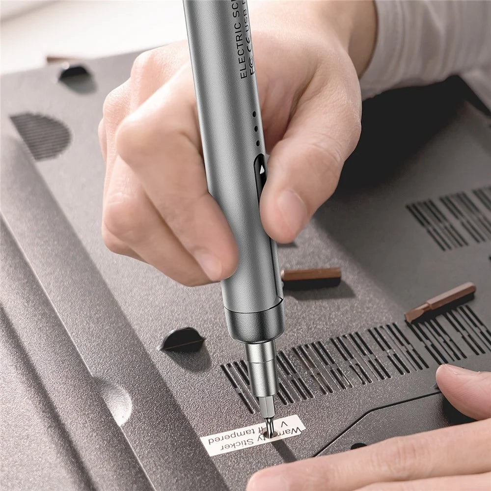 88Pcs / Set Rechargeable Precision Electric Screwdriver with Magnetic Bits Kit for Mobile Phone PCB Watch Repair Tool - Grey - 3