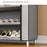 10-Tier Shoe Rack Non-Woven Fabric Dustproof Storage Cabinet with Roll Up Zipper Door Side Pocket, 80x30x166cm - Black - 4