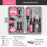 15Pcs Tool Kit Set Home Repair Tools with Case Screwdriver Pliers Wrench Tape Measure Repair Tools Set - Pink - 2