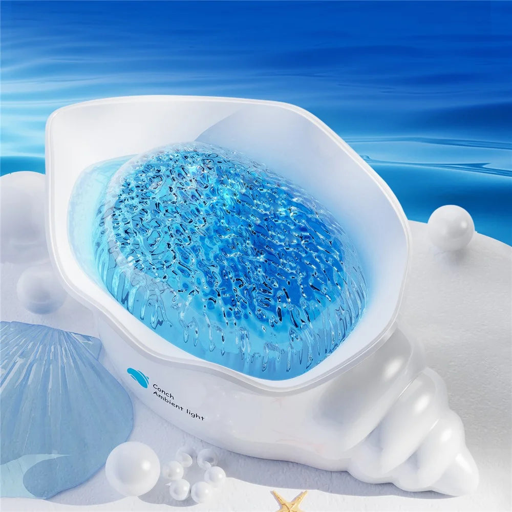 Y-10 Conch Star Projector Night Light 2000mAh Dynamic Water Ripple Projection Lamp with Built-in White Noise for Bedroom - 2