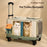 61x33cm Pet Rolling Luggage Carrier with Side Feeding Window Large Capacity Travel Trolley Bag for Cat Dog - Green - 2