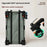61x33cm Pet Rolling Luggage Carrier with Side Feeding Window Large Capacity Travel Trolley Bag for Cat Dog - Green - 5